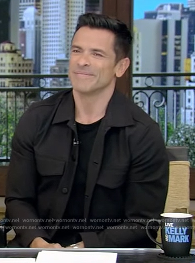 Mark’s black jacket on Live with Kelly and Mark