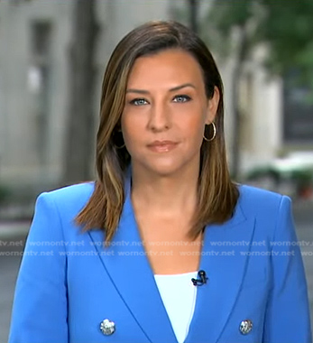Mary’s blue double breasted blazer on Good Morning America