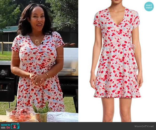 No Boundaries Floral Wrap Dress worn by Erica Blaire Roby on Today