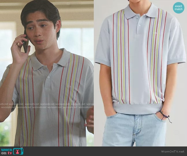 Obey Brick Lane Mens Polo Shirt worn by Steven (Sean Kaufman) on The Summer I Turned Pretty