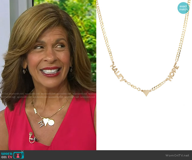 Jennifer Miller Personalized Name Necklace worn by Hoda Kotb on Today