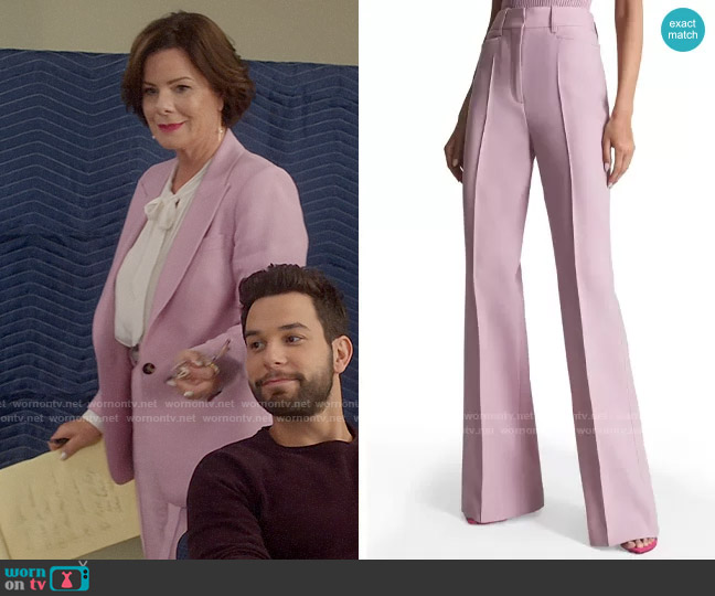 Reiss Aura High Waist Flare Trousers worn by Margaret Wright (Marcia Gay Harden) on So Help Me Todd