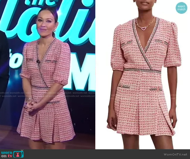Maje Renetia Dress worn by Eva Pilgrim on Good Morning America
