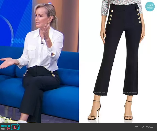 Derek Lam 10 Crosby Robertson High Waisted Crop Flare Pants worn by Dr. Jennifer Ashton on Good Morning America