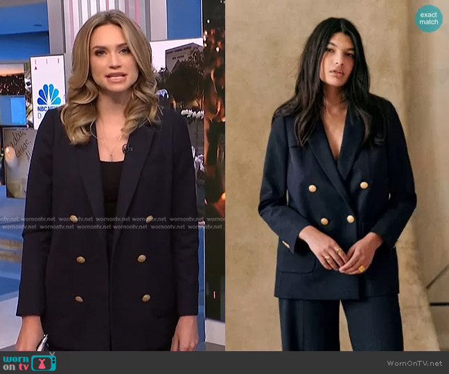 Sezane Michele Jacket worn by Ellison Barber on NBC News Daily