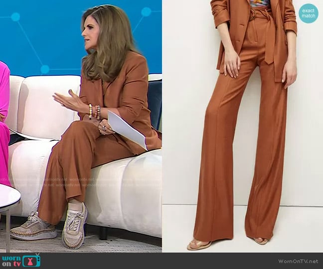 Veronica Beard Sunny Belted Pants worn by Maria Shriver on Today