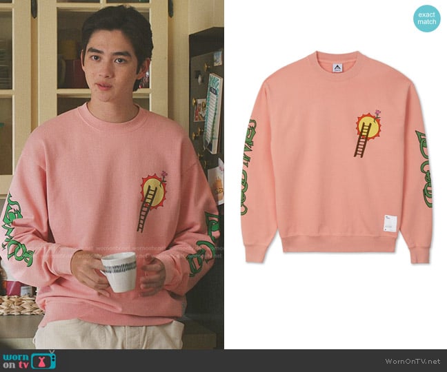 The Wasted Collective Braulio Touch The Sun Sweatshirt worn by Steven (Sean Kaufman) on The Summer I Turned Pretty