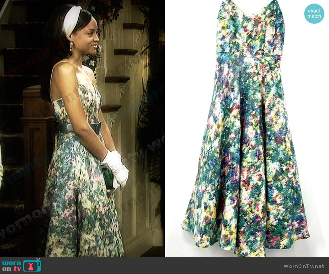 Tracy Reese Floral Print A-Line Dress worn by Lani Price (Sal Stowers) on Days of our Lives