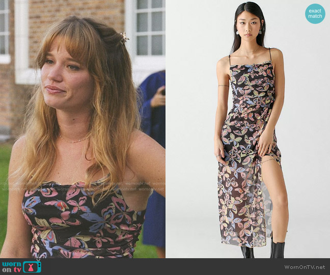Urban Outfitters Butterfly Print Wild Seam Slip Dress worn by Taylor Jewel (Rain Spencer) on The Summer I Turned Pretty