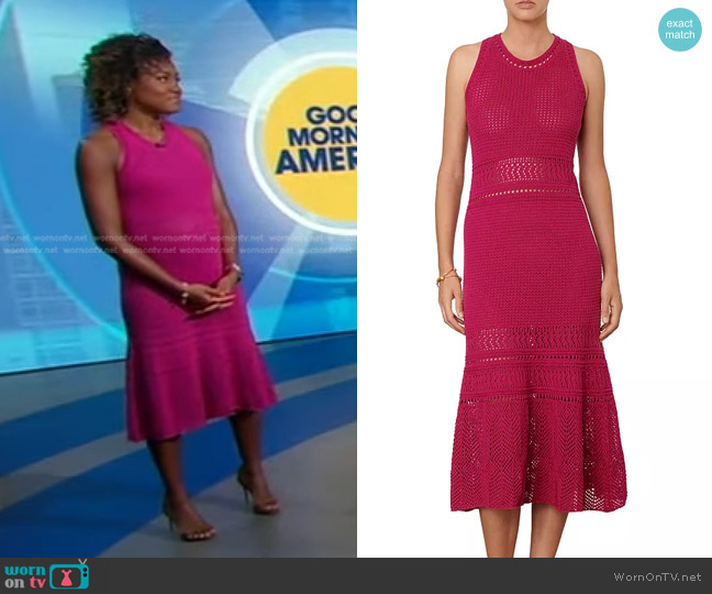 Vanessa Bruno Taki Crocheted Cotton Dress worn by Janai Norman on Good Morning America