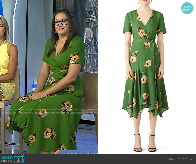A.L.C. Cora Wrap Dress worn by Savannah Sellers on Today