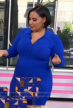 Alejandra Ramos’s blue ribbed polo dress on Today