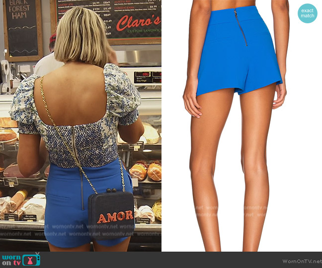 Alice + Olivia Donald Pintuck Short worn by Gina Kirschenheiter on The Real Housewives of Orange County