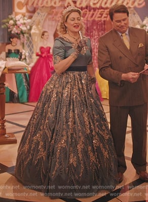 Alice’s blue embellished dress on Riverdale