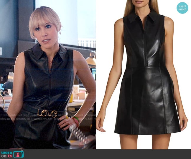 Alice + Olivia Ellis Leather Dress worn by Alyssasays (Lisa Gilroy) on Glamorous