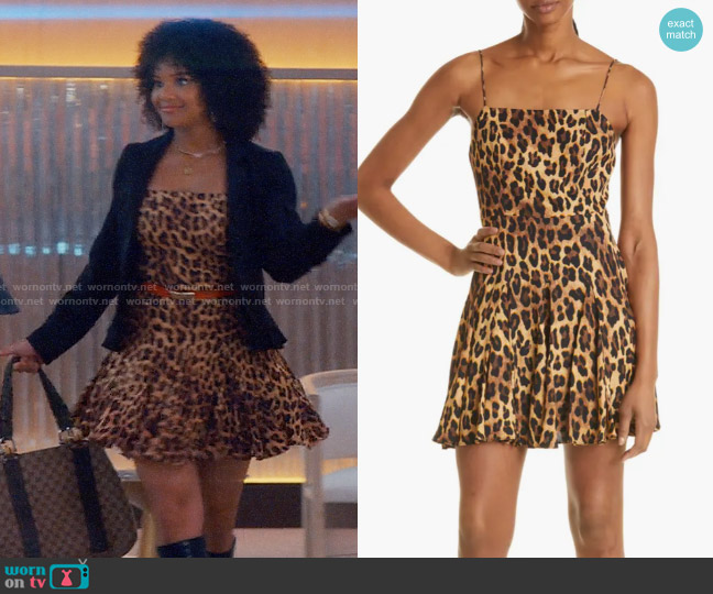 Alice + Olivia Ginny Leopard Dress worn by Venetia Kelaher (Jade Payton) on Glamorous