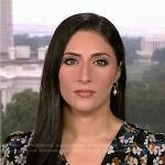 Allie Raffa’s black floral wrap dress on NBC News Daily