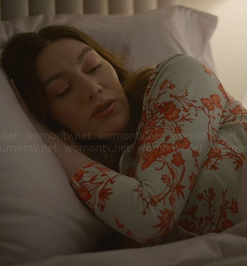 Allison’s floral pajamas on So Help Me Todd