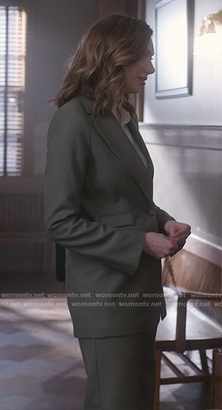 Allison’s green suit on So Help Me Todd