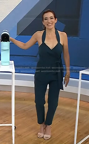 Amy E. Goodman’s navy tie waist jumpsuit on Today