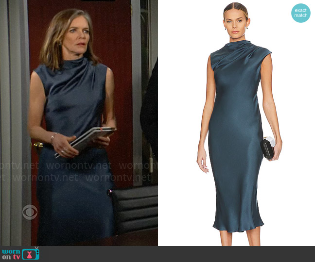 Anine Bing Samantha Silk Dress worn by Diane Jenkins (Susan Walters) on The Young and the Restless