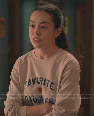 Annie’s favorite daughter print sweatshirt on Sweet Magnolias