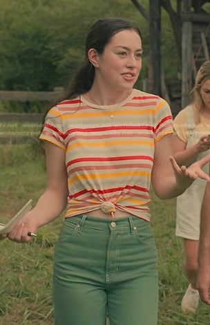Annie’s multicolor striped tee on Sweet Magnolias