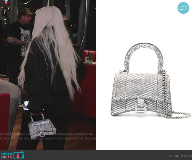 Balenciaga Hourglass crystal-embellished mini bag worn by Kim Kardashian (Kim Kardashian) on The Kardashians