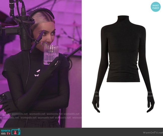 Balenciaga Gloves Sweater worn by Kim Kardashian (Kim Kardashian) on The Kardashians