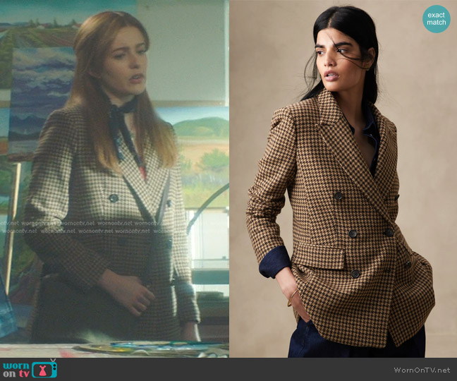 Banana Republic Modern Wool Blazer worn by Nancy Drew (Kennedy McMann) on Nancy Drew