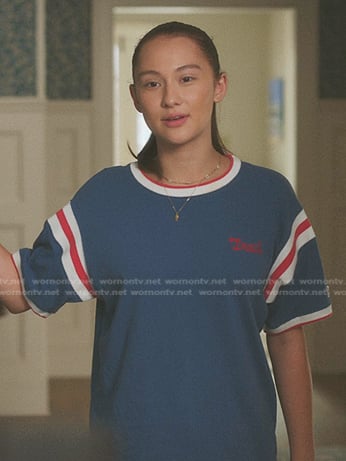 Belly’s blue striped tirm tee on The Summer I Turned Pretty