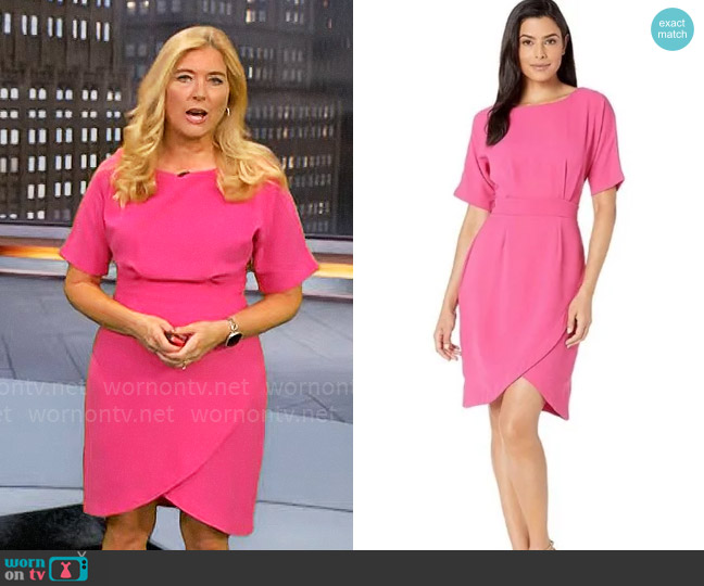 Bobeau Tulip Hem Dress worn by Kelly Cass on CBS Mornings