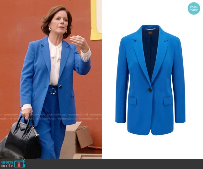 BOSS Relaxed Fit Jacket in Crease Resistant Japanese Crepe worn by Margaret Wright (Marcia Gay Harden) on So Help Me Todd