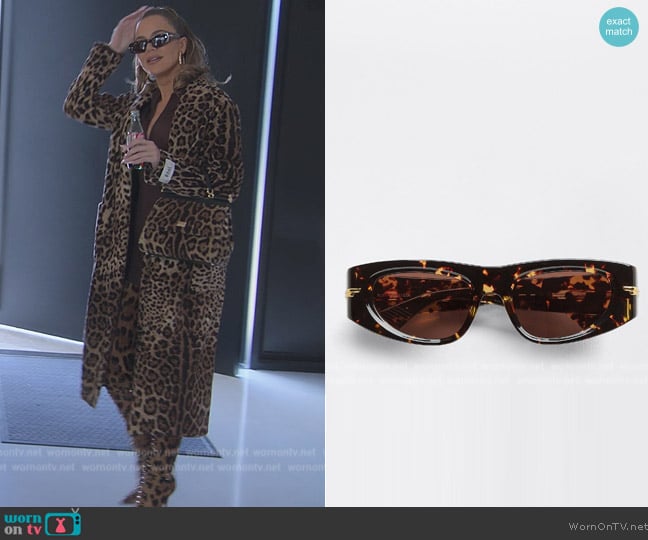 Bottega Veneta Classic Acetate Oval Sunglasses worn by Khloe Kardashian (Khloe Kardashian) on The Kardashians