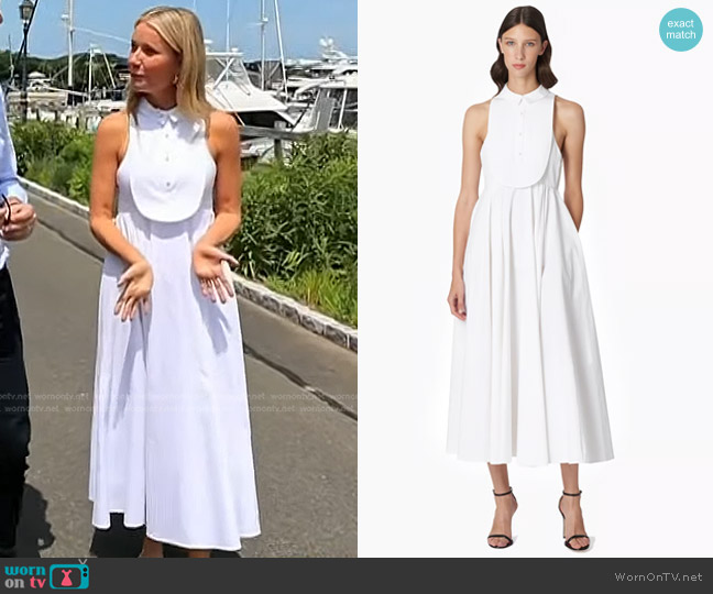 Carolina Herrera Sleeveless Bib-Front Dress worn by Gwyneth Paltrow on Today