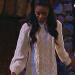 Charity’s gray fringe sweater dress on The Bachelorette