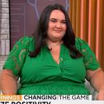 Charlotte Oxnam’s green maxi dress on CBS Mornings