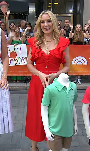 Chassie’s red ruffle jumpsuit on Today