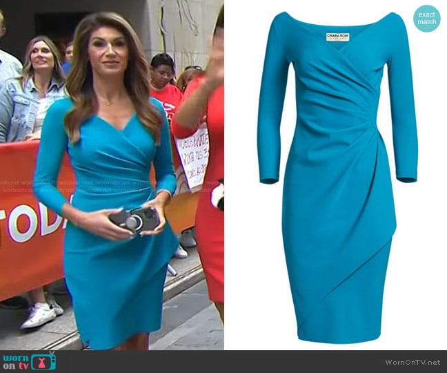 Chiara Boni la Petite Robe Charisse Drape Cocktail Dress worn by Amanda Hara on Today