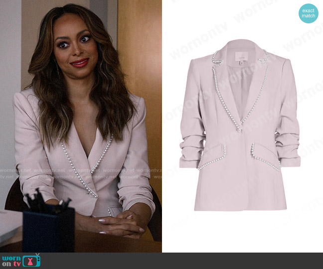 Cinq a Sept Gracey Blazer worn by Whitney Green (Amber Stevens West) on Run the World