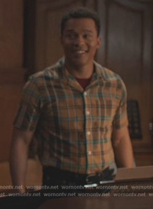 Clay’s mustard plaid shirt on Riverdale