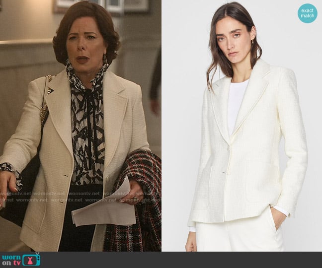 Club Monaco Textured Tweed Blazer worn by Margaret Wright (Marcia Gay Harden) on So Help Me Todd