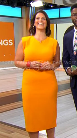 Dana Jacobson’s orange dress on CBS Mornings