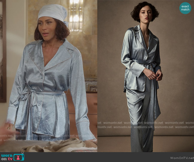 Danielle Frankel Studio Lounge Camisole & Pant Set worn by Lisa Todd Wexley (Nicole Ari Parker) on And Just Like That