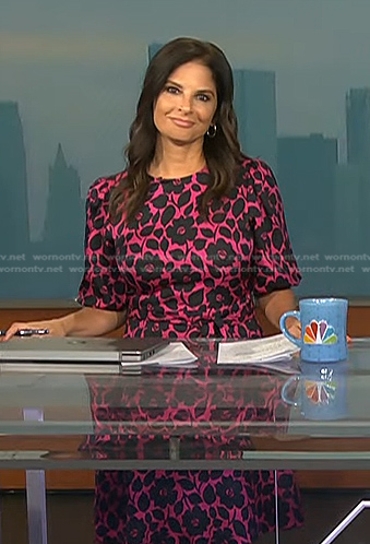Darlene’s black and pink floral dress on Today