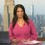 Darlene’s pink v-neck long sleeve dress on Today