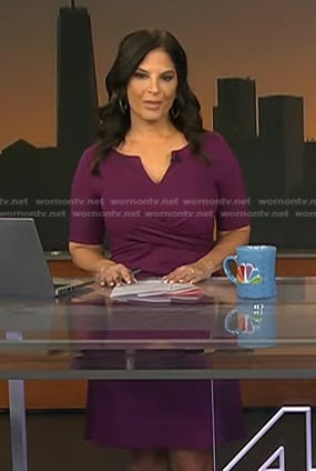 Darlene’s purple twist front dress on Today