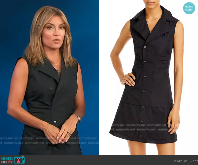 Derek Lam 10 Crosby Satina Mini Shirtdress worn by Kit Hoover on Access Hollywood