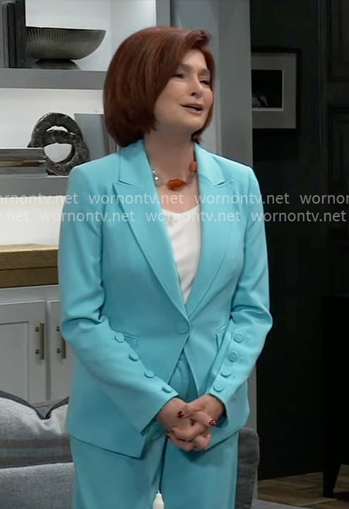 Diane’s turquoise blue suit on General Hospital