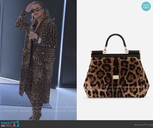 Dolce and Gabbana Large Sicily handbag worn by Khloe Kardashian (Khloe Kardashian) on The Kardashians